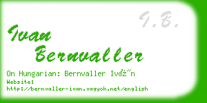 ivan bernvaller business card